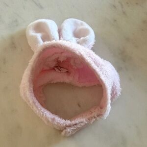 Cozy Pink Bunny Ear Dog Hat